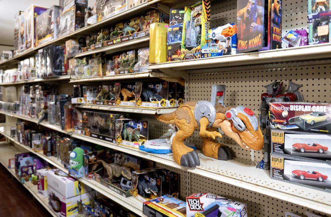 Aisles of toys are pictured at Jelly’s Treasure Chest in Bellefonte on Thursday, Jan. 8, 2026.