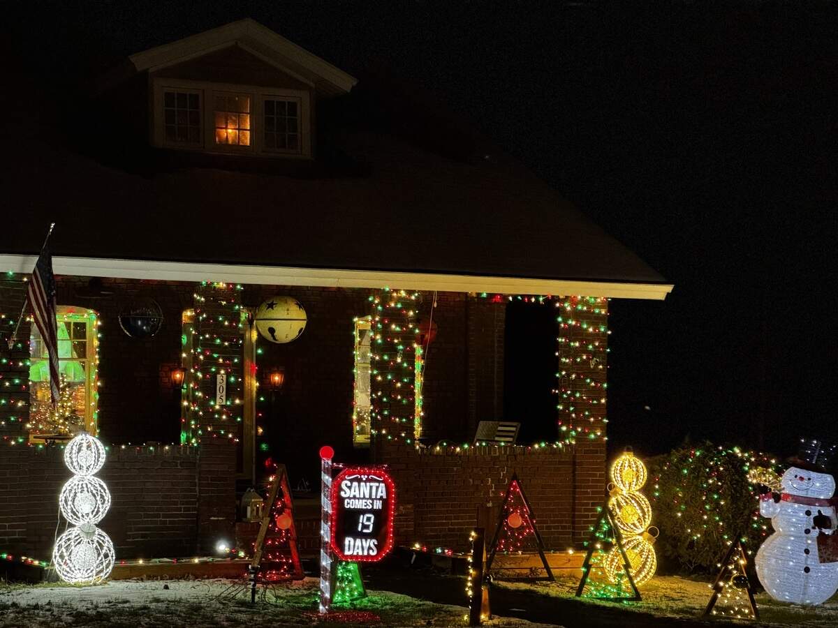 The display at 305 Pleasantview Blvd., Milesburg, on Dec. 6, 2025, features, among other things, a countdown to Christmas.