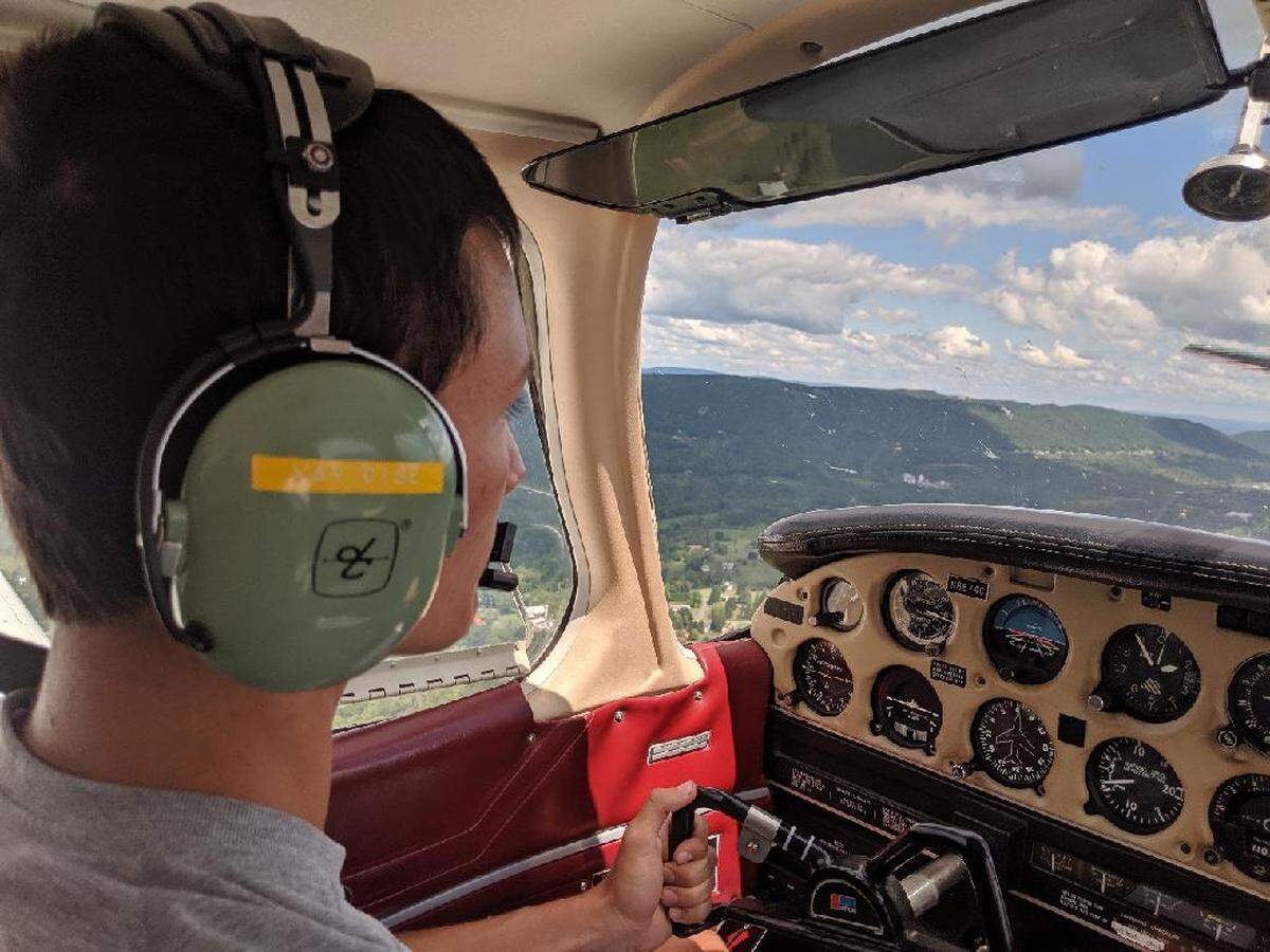 Peter VanCise has flown twice since receiving his pilot license in August; he’s taken each of his parents for a ride.