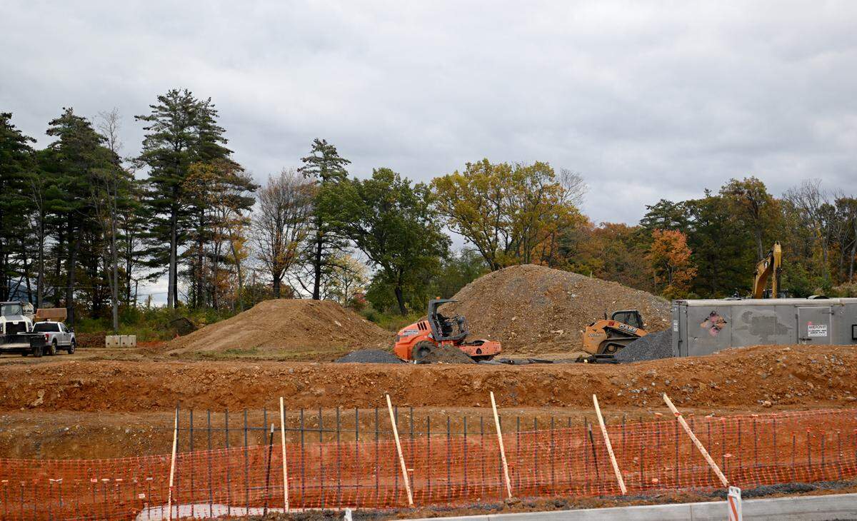 Construction equipment at Patton Crossing across from the Aldi’s Wednesday, Oct. 18, 2023.