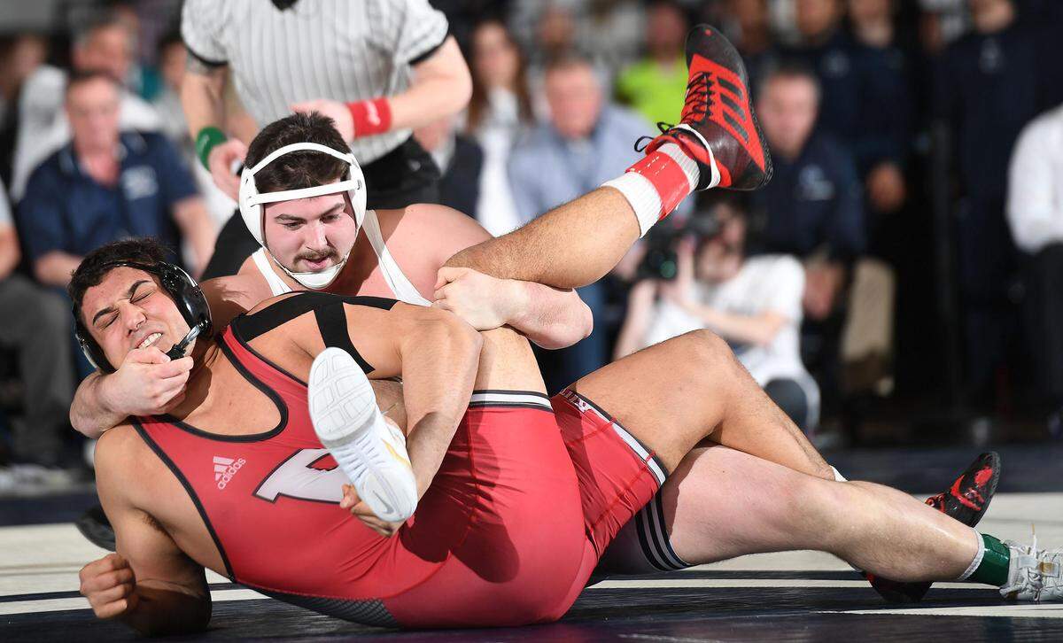 Penn State’s Seth Nevills, pictured in January 2020, was seeing his first action of the season after rejoining the team, as Nevills played for the Nittany Lions’ football squad. He managed to stay alive after Day 1 was complete of the Southern Scuffle.