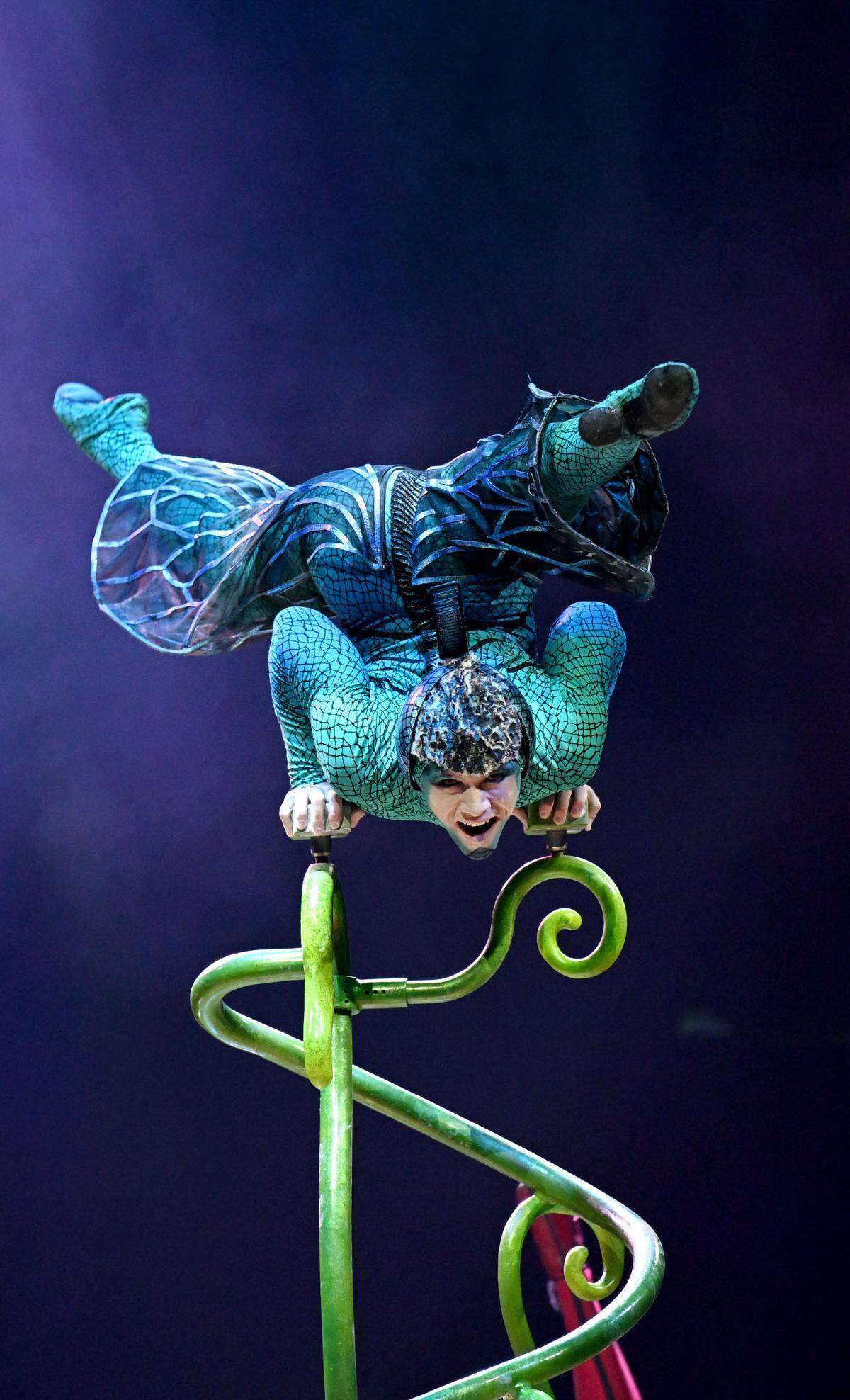 A performance in the first act of the Cirque du Soleil show "Ovo" at the Bryce Jordan Center on Thursday, March 27, 2025.