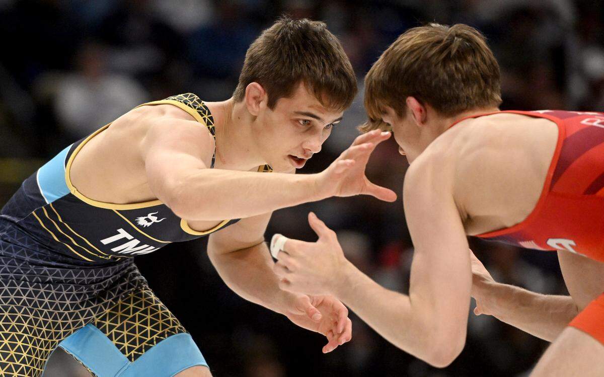 Penn State freshman Luke Lilledahl, seen here in an April 2024 photo, claimed a U20 United World Wrestling World Championships title on Saturday in Pontevedra, Spain.