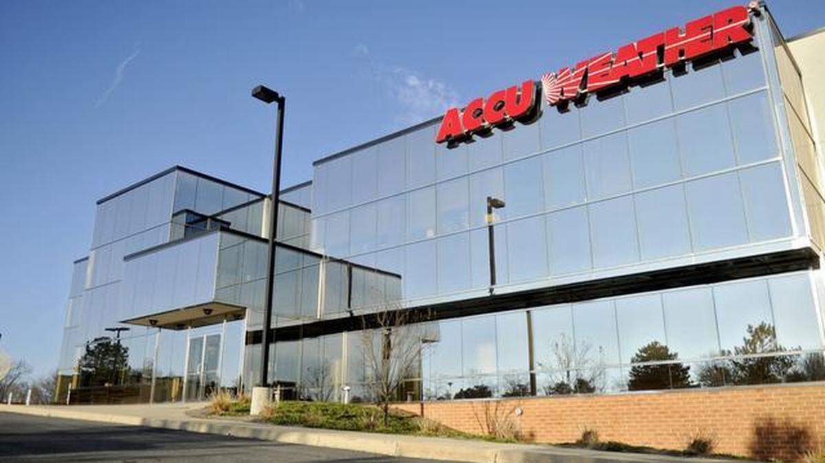 The AccuWeather building on Science Park Road on Thursday.