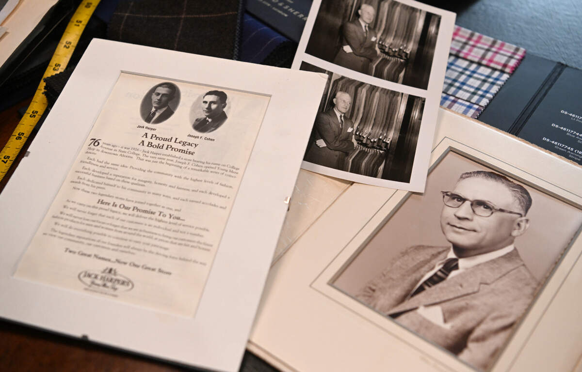 Old memorabilia and photographs of Jack Harper and Joseph F. Cohen.