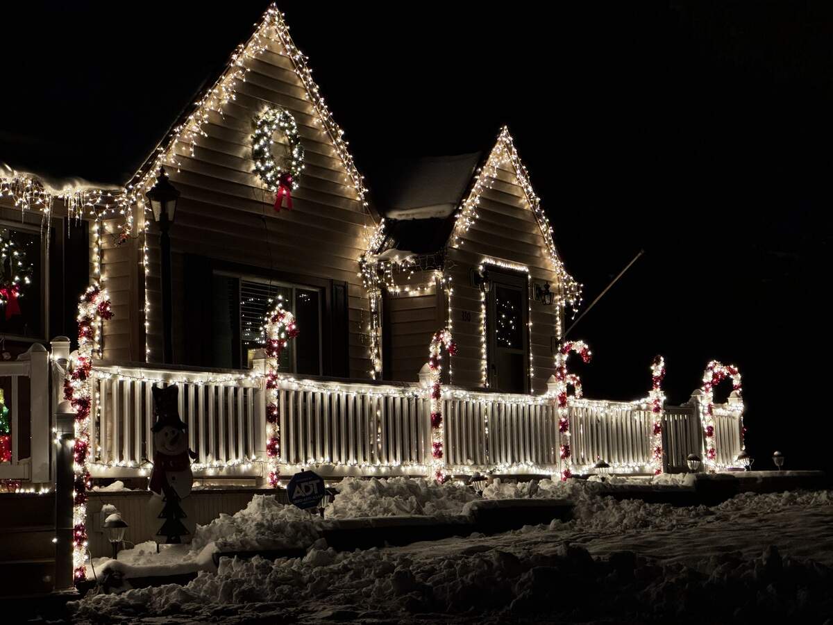 Candy canes line the front porch of 330 Flat Rock Road, Port Matilda on Dec. 3, 2025