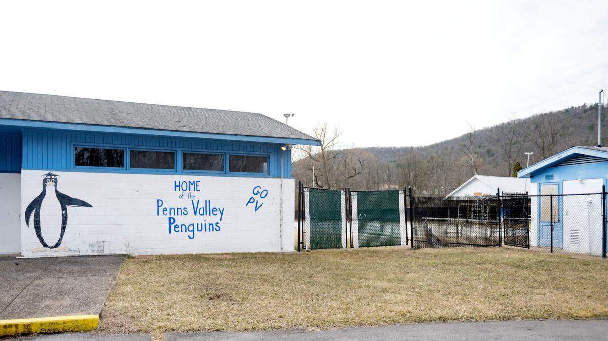 Millheim Pool at Soldiers and Sailors Memorial Park is pictured on Wednesday, March 12, 2025. The Penns Valley Penguins swim team launched a fundraiser to help with the pool’s extensive repairs.