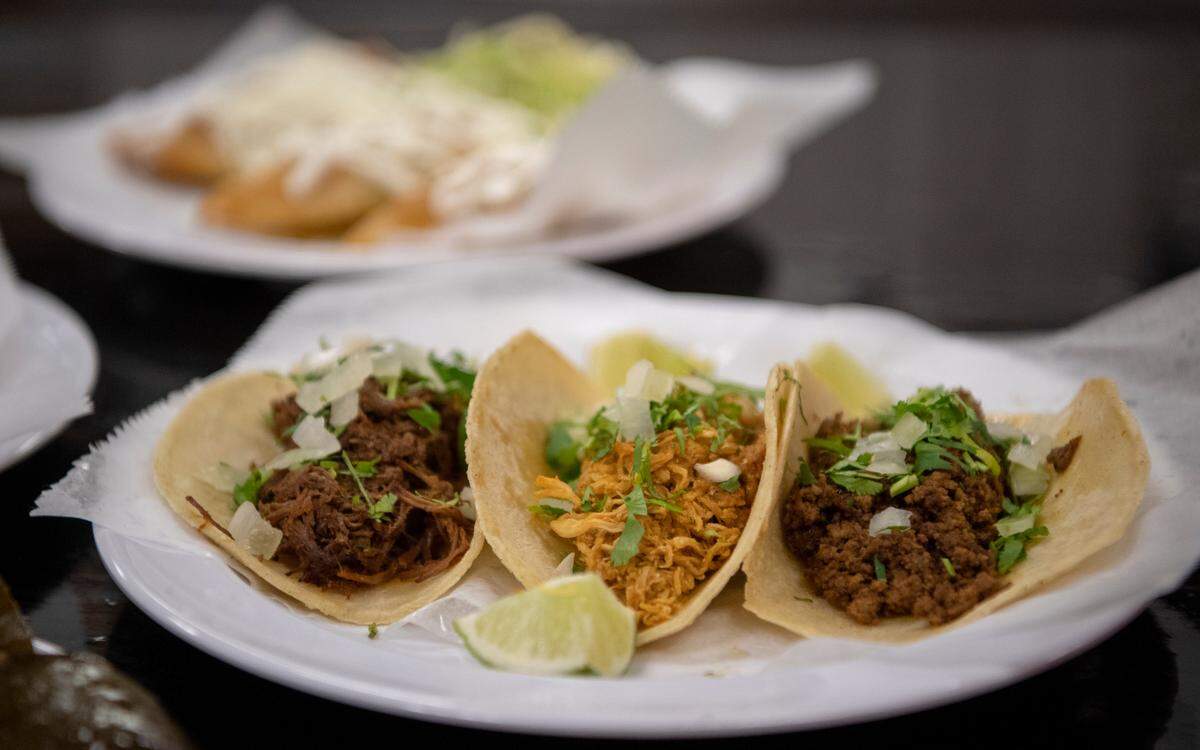 Tacos from Lupita’s Authentic Mexican Food are pictured on Tuesday, March 15, 2022.  