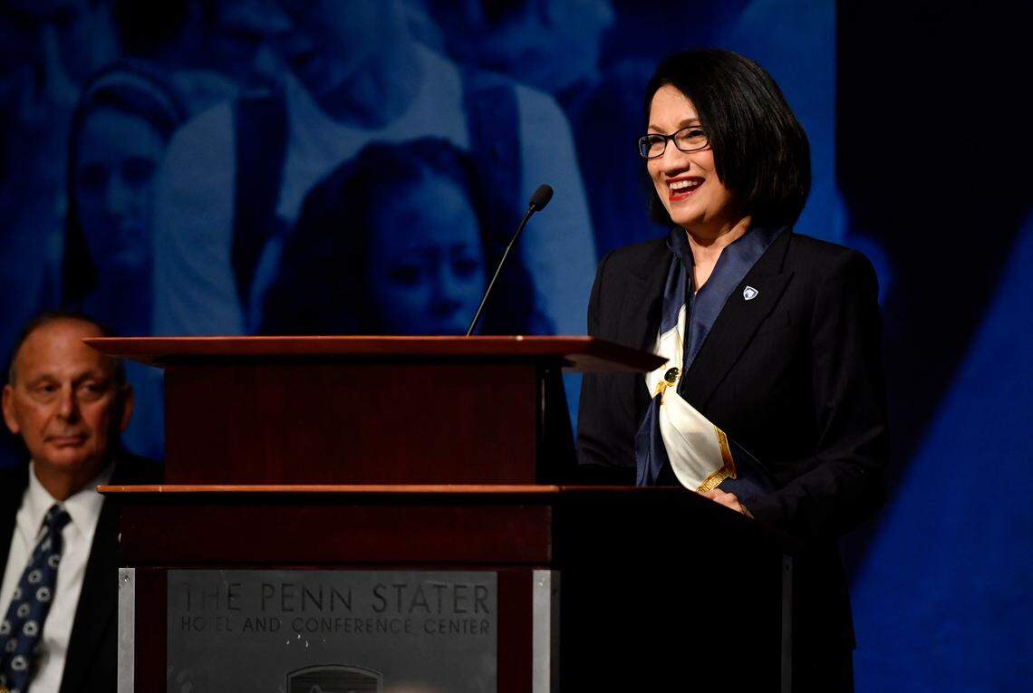 Neeli Bendapudi was named the new Penn State president on Thursday.