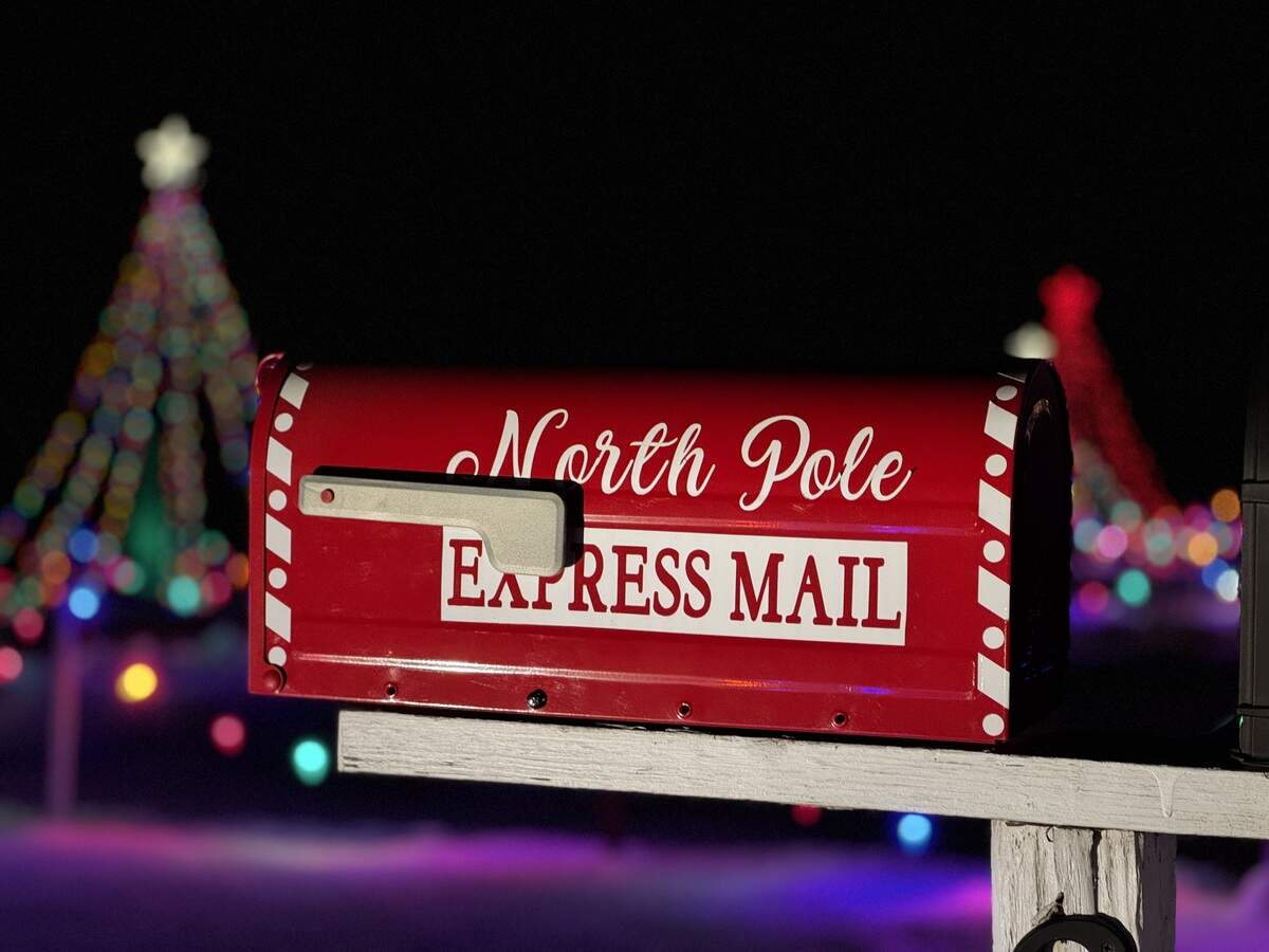 A mailbox for letters to Santa Claus at 3051 W. Whitehall Road, Pennsylvania Furnace, on Dec. 4, 2025.
