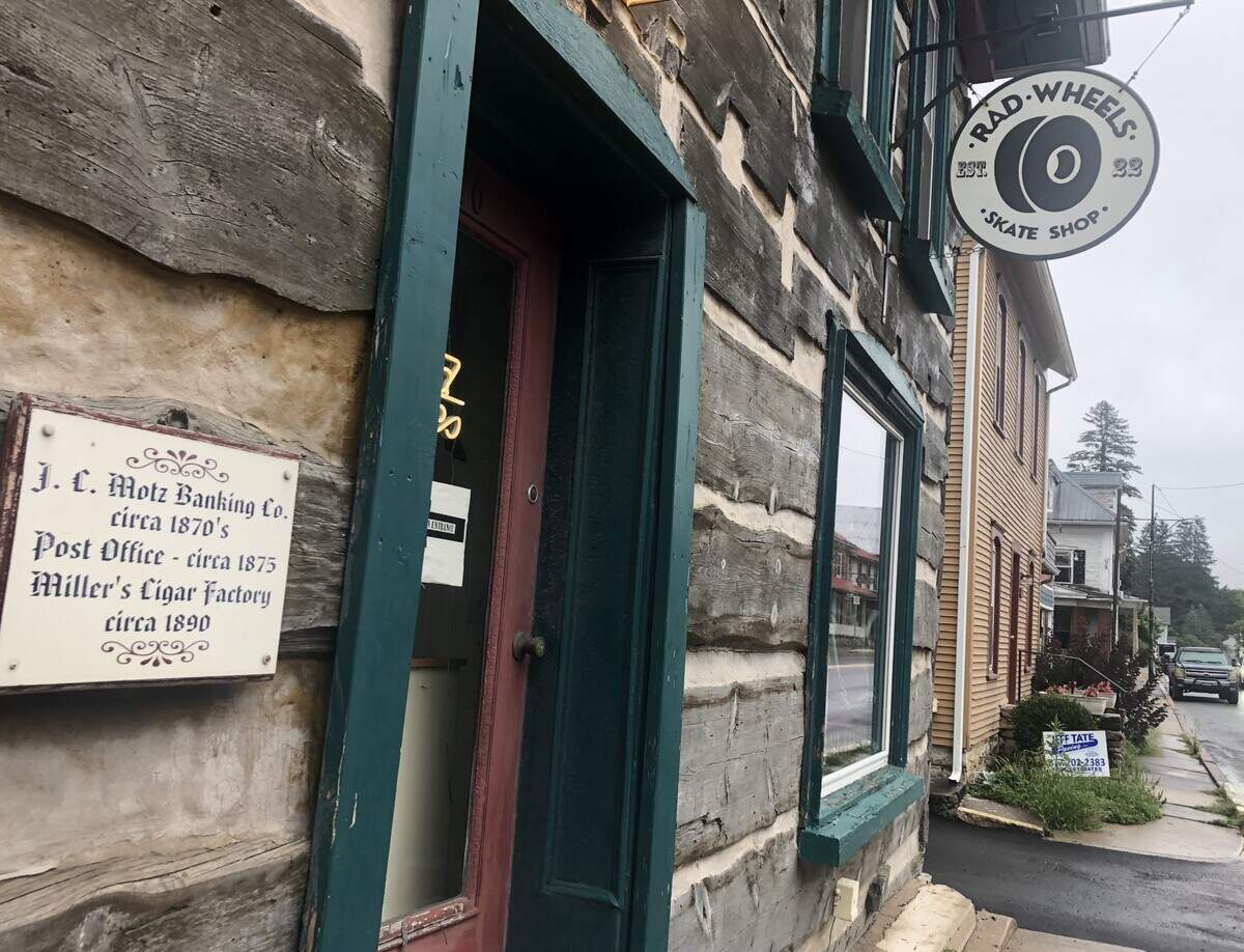 A small plaque denotes that the building that houses Rad Wheels Skate Shop on Millheim’s Main Street was formerly the J.C. Motz Banking Co. around the 1870s, before becoming the post office around 1875 and Miller’s Cigar Factory around 1890. Other buildings have similar plaques in the borough.