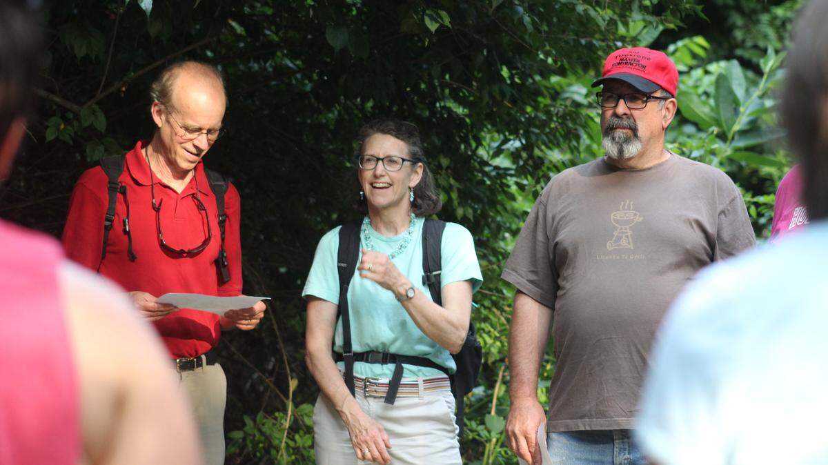 Participants take in a past Centred Outdoors event at The Arboretum at Penn State-Hartley Wood.
