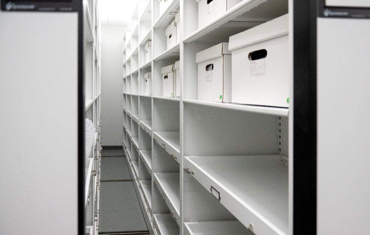 A storage area attached to a classroom in the Susan Welch Liberal Arts Building on the Penn State campus on Wednesday, Feb. 19, 2025.