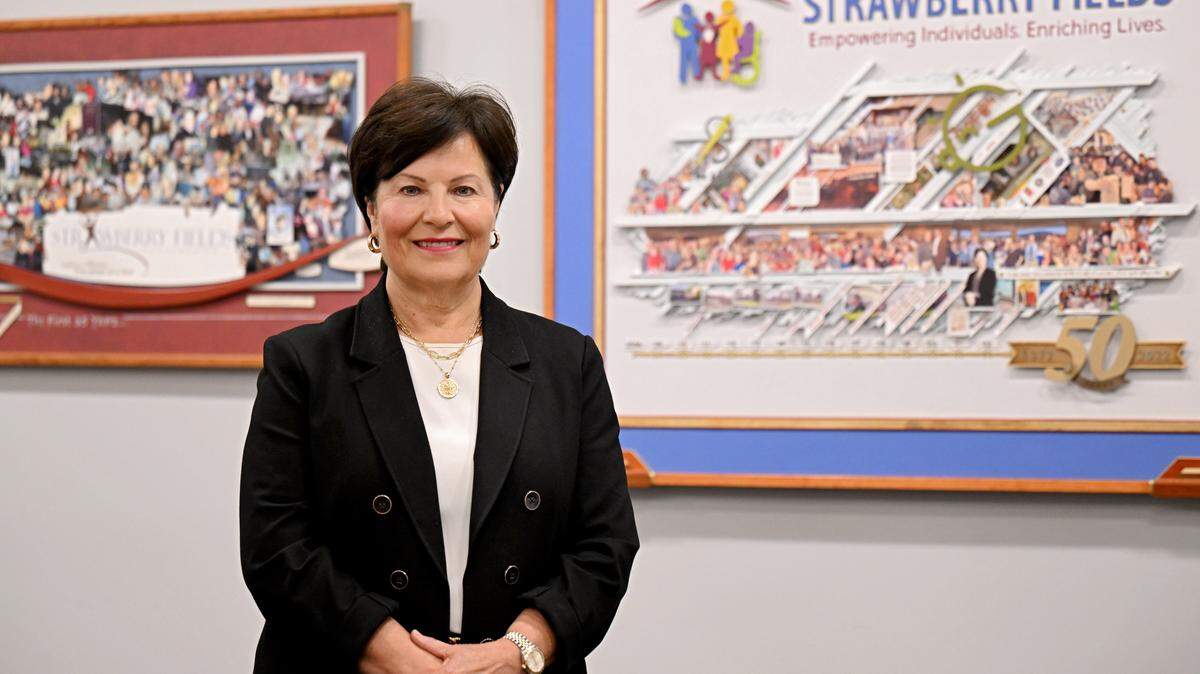Strawberry Fields Inc. CEO Cindy Pasquinelli poses for a photo in the administration office on Wednesday, April 29, 2026.  