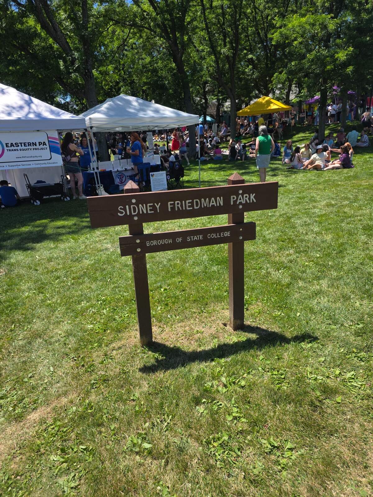 Sidney Friedman Park was full of tents and Pride attendees on June 13, 2026