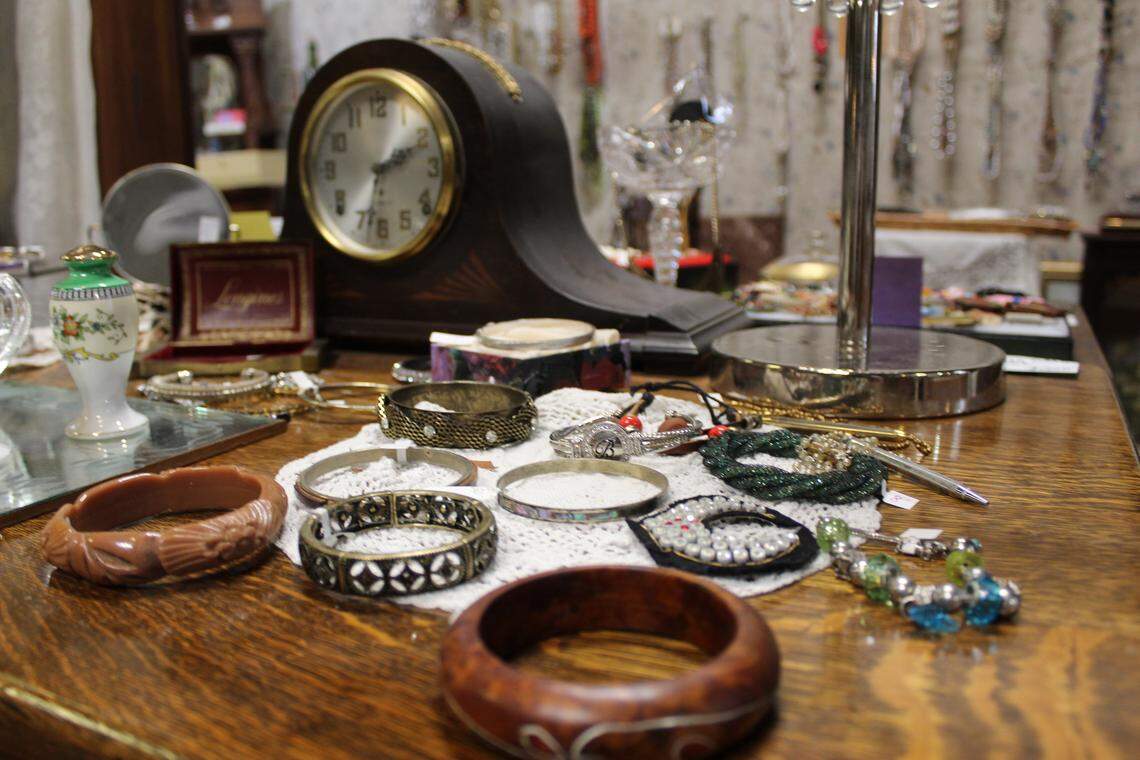 Some of the jewelry for sale at The Great Mish Mosh.