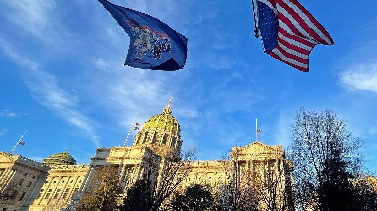 The Pennsylvania Capitol building in Harrisburg.