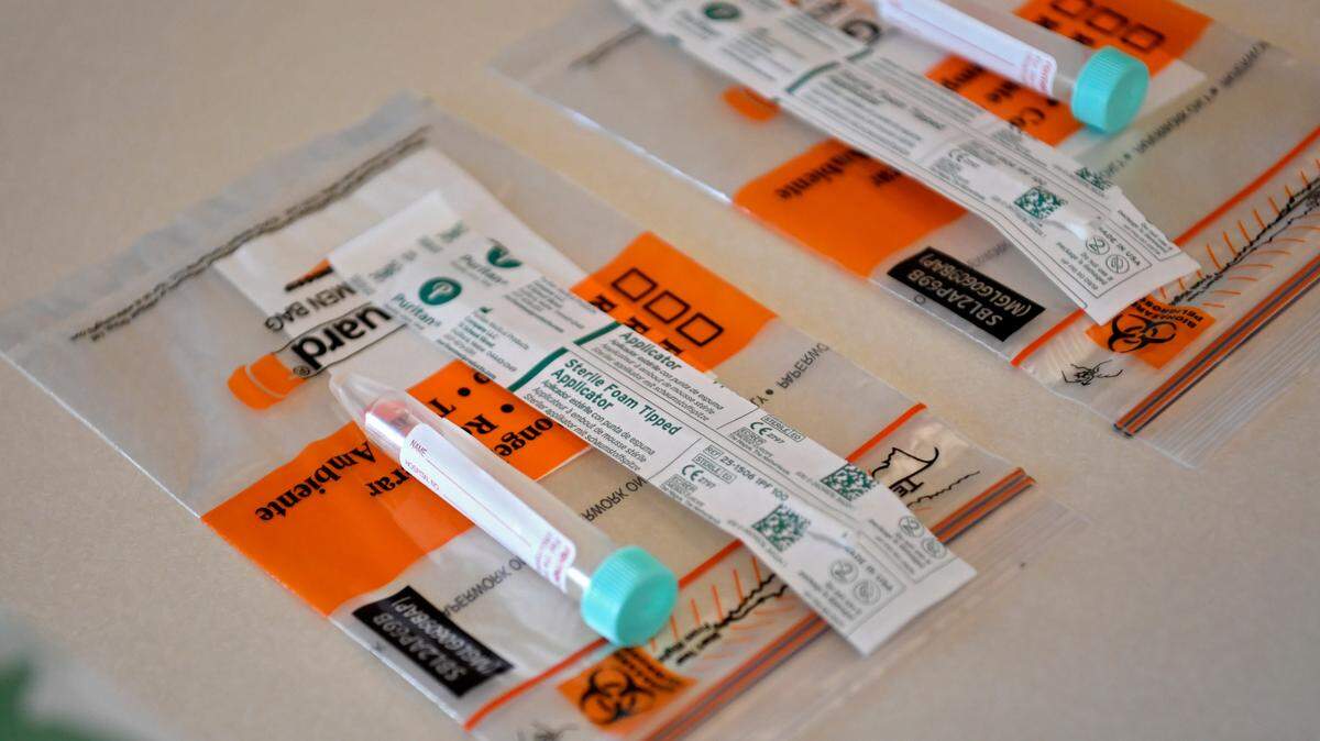 Coronavirus tests ready to be administered