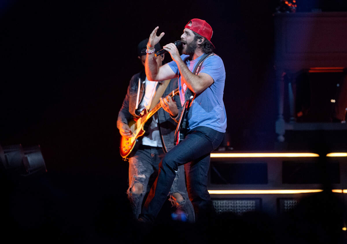 Thomas Rhett performs at the Bryce Jordan Center as part of his "Home Town Tour" on Friday.