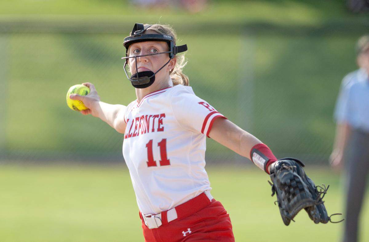 Bellefonte’s Abby Herr pitches during the game against Blackhawk on Monday, June 2, 2025.