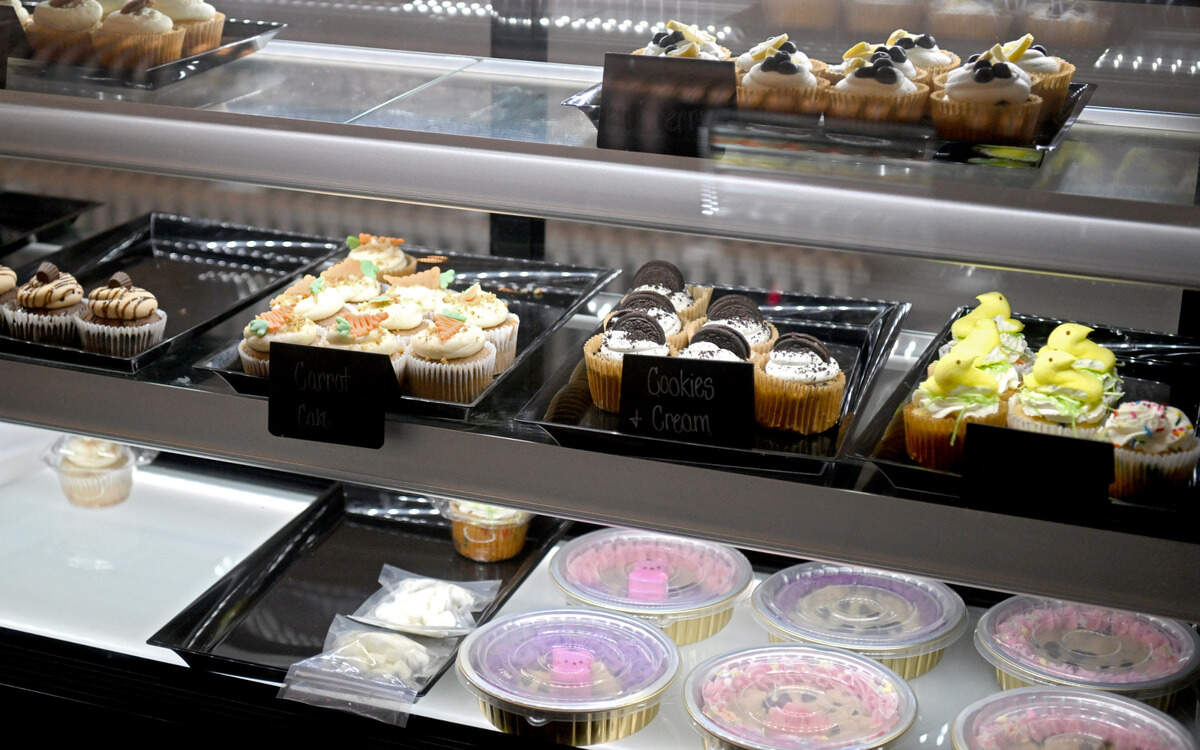 A variety of cupcakes and cookie cakes are available from Mae’s Makin’s at the newly opened Sweet Suite at 119 N. Front St. in Philipsburg.