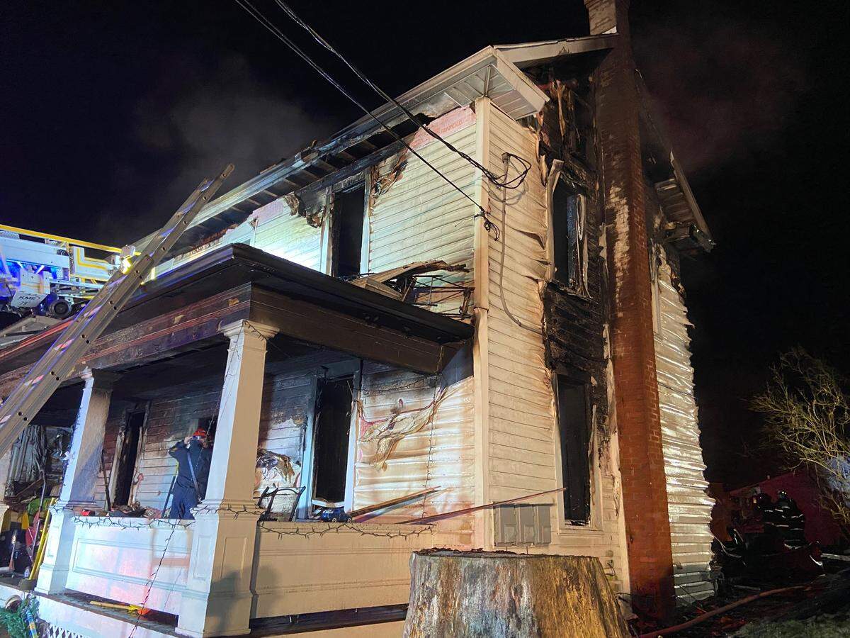 A West Water Street home was destroyed after a fire on Friday, Dec. 30, 2022.