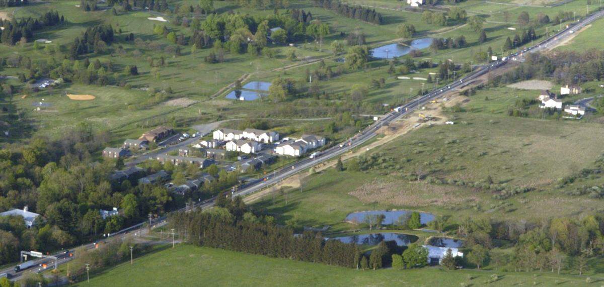 A two-lane section of U.s. Route 322 outside Boalsburg near the Elks Country Club, seen here in 2006, is set become a four-lane highway with the Pennsylvania Department of Transportation committing discretionary funding toward a major transportation project.