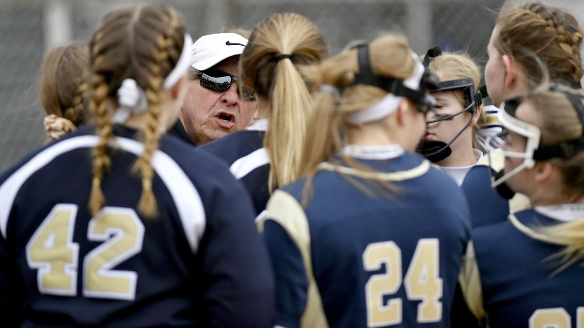 Bald Eagle Area softball coach Don Lucas and his team, seen here last month, beat Penn Cambria 2-1 in eight innings Monday to advance to the District 6 Class 3A semifinals against Philipsburg-Osceola.