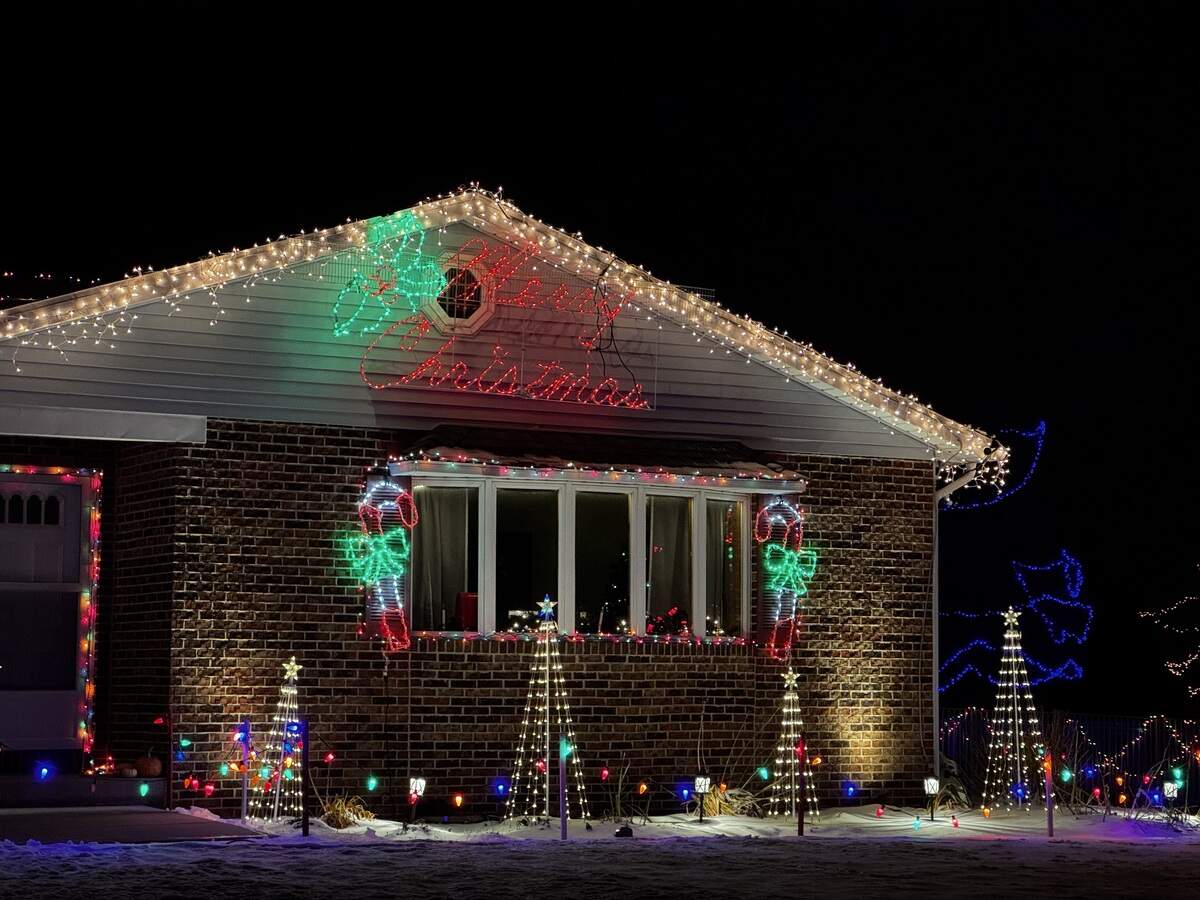 Thousands of bulbs light up 3051 W. Whitehall Road, Pennsylvania Furnace, on Dec. 4, 2025.