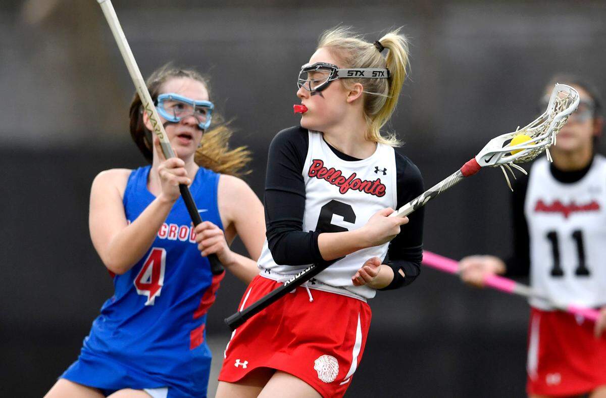 Bellefonte’s Ava Bressler runs with the ball during the game against Selinsgrove on Tuesday, April 5, 2022.