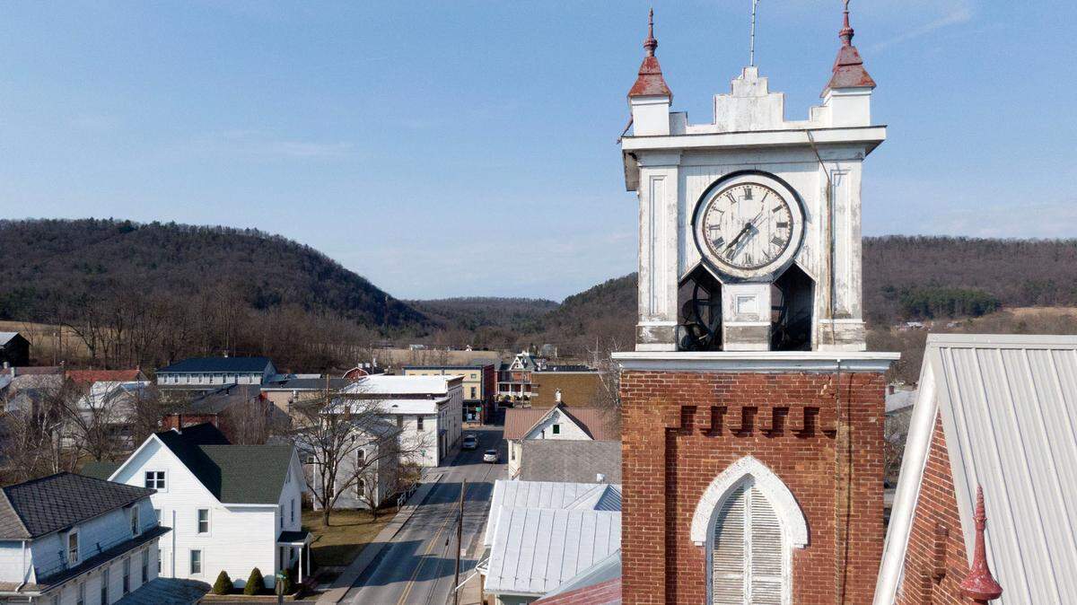 The clock tower at 117 Penn St. in Millheim in seen in this 2025 file photo.