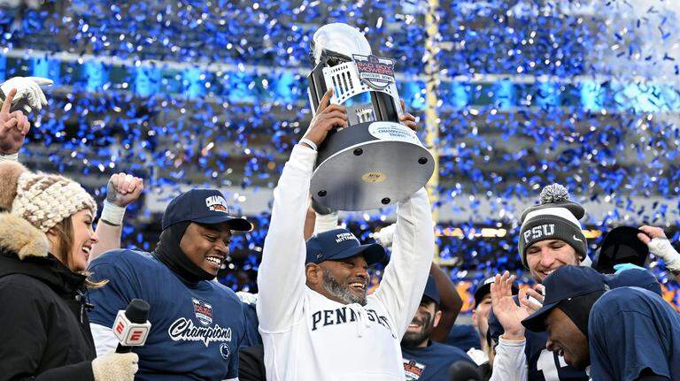 Penn State football celebrates win at Pinstripe Bowl. Now comes the hard part