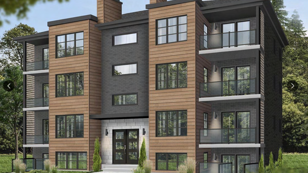 A conceptual rendering of a quadplex as part of a housing development in College Township proposed by Mosaic Community Development, LLC.