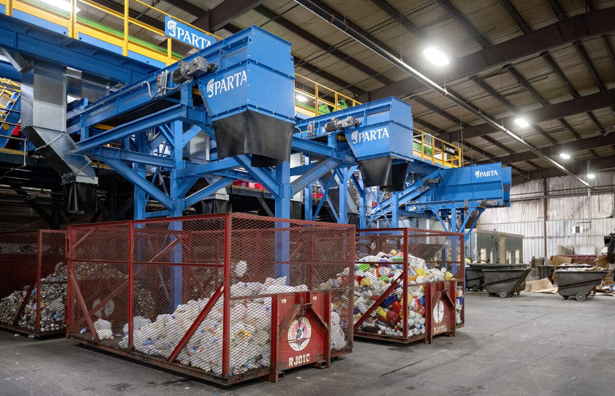 Plastics are separated by the new Alchemy artificial intelligence system at the Centre County Recycling and Refuse Authority on Tuesday, July 7, 2026.