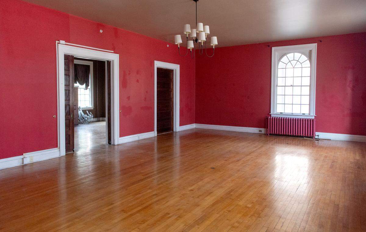 The University Club’s living room, which opened to the library, is pictured on Friday.
