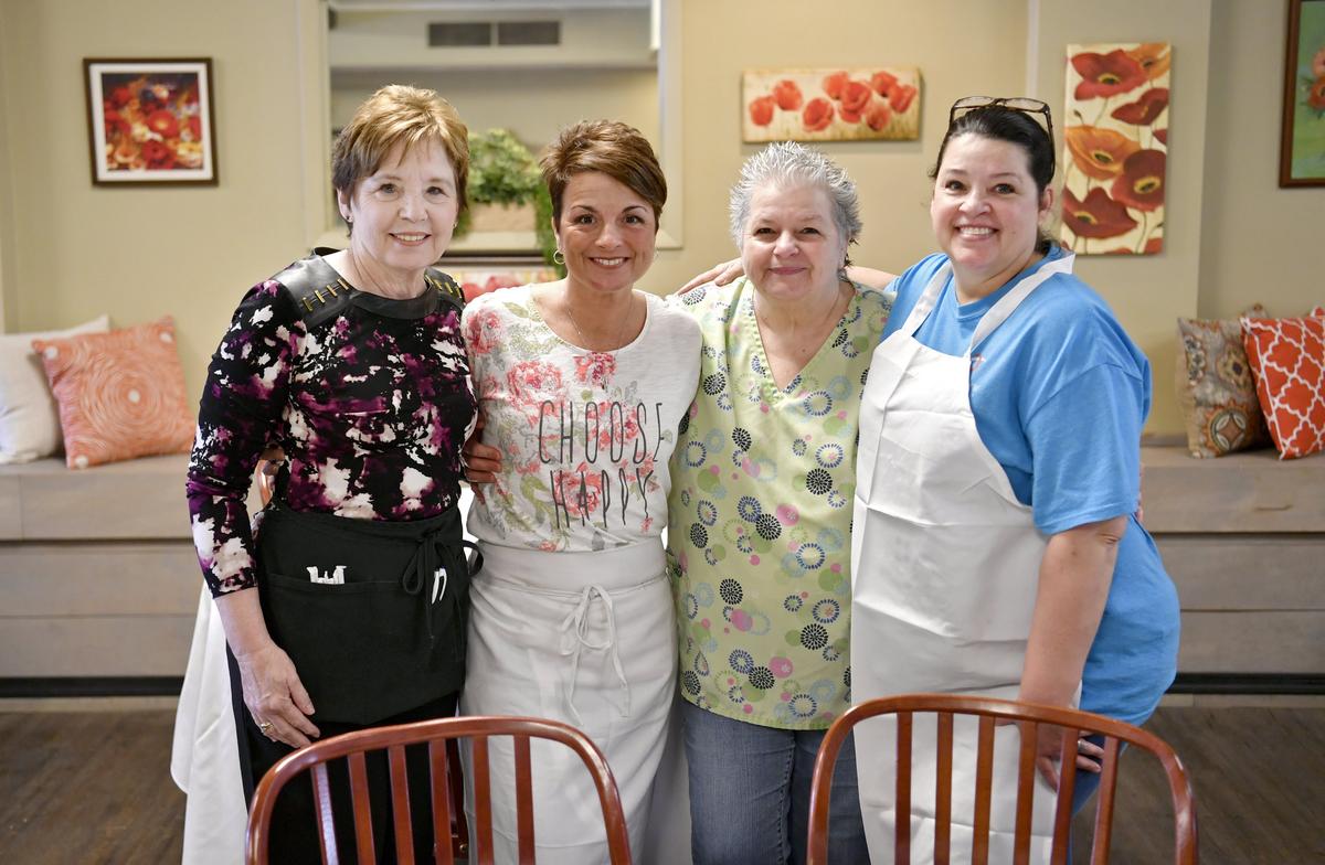The staff of Poppy & Co. on 2nd Street in Philipsburg includes head waitress Linda Ziembo Bressler, owner Jennifer Horton, manager Brenda “Mommy” Horton and cook Jami Hanes.