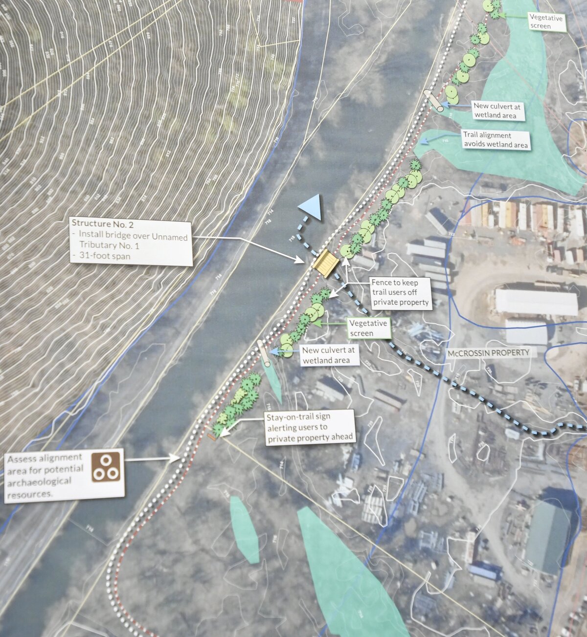 A section of the Bellefonte to Milesburg Trail Feasibility Study on Thursday, Dec. 6, 2018.