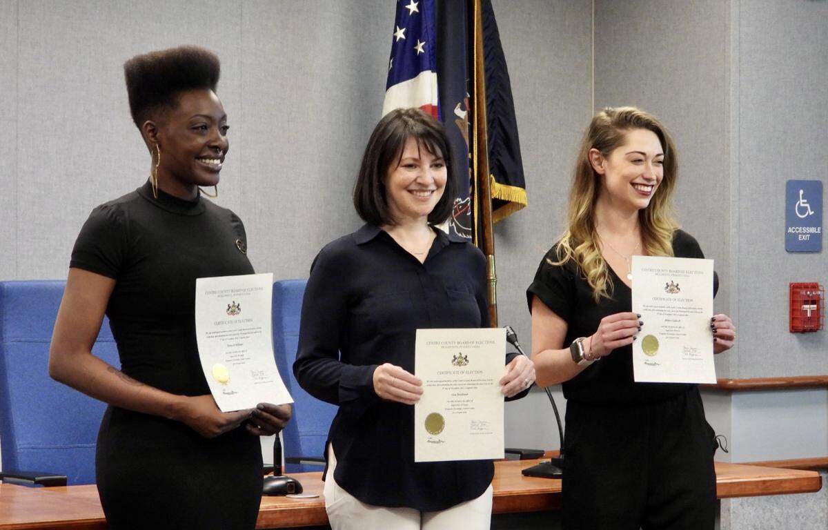 Tierra Williams, Lisa Strickland and Hilary Caldwell were sworn in as Ferguson Township supervisors in January. It was the first time in the township’s 220-history there was an all-female board of supervisors.