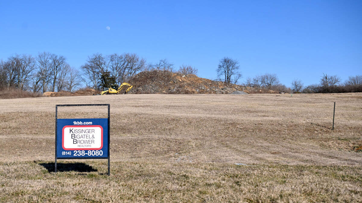 Land along Benner Pike where a hotel is proposed is pictured on Tuesday, Feb. 20, 2024.