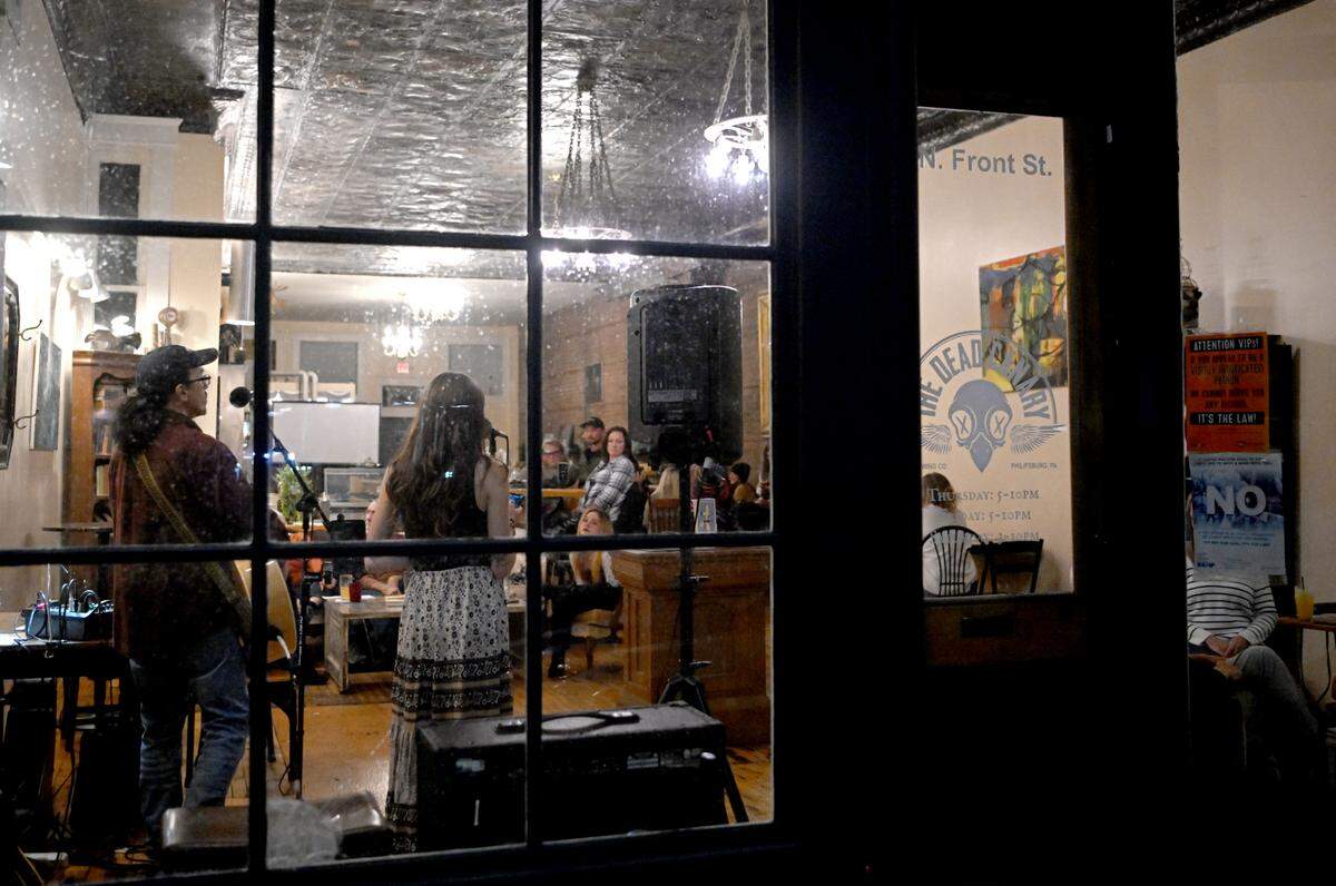 Looking into The Dead Canary Brewing Company on Front Street in Philipsburg during open mic night on Thursday, Oct. 19, 2023.