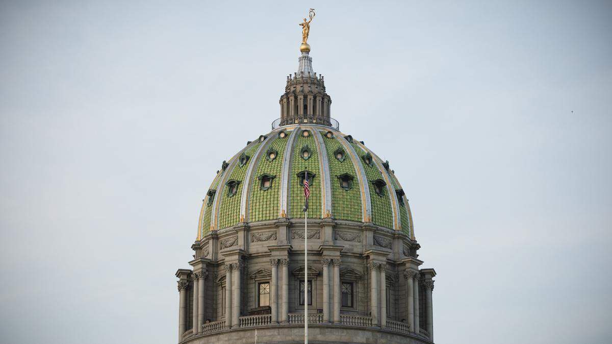 The dome of the Pennsylvania Capitol in Harrisburg.