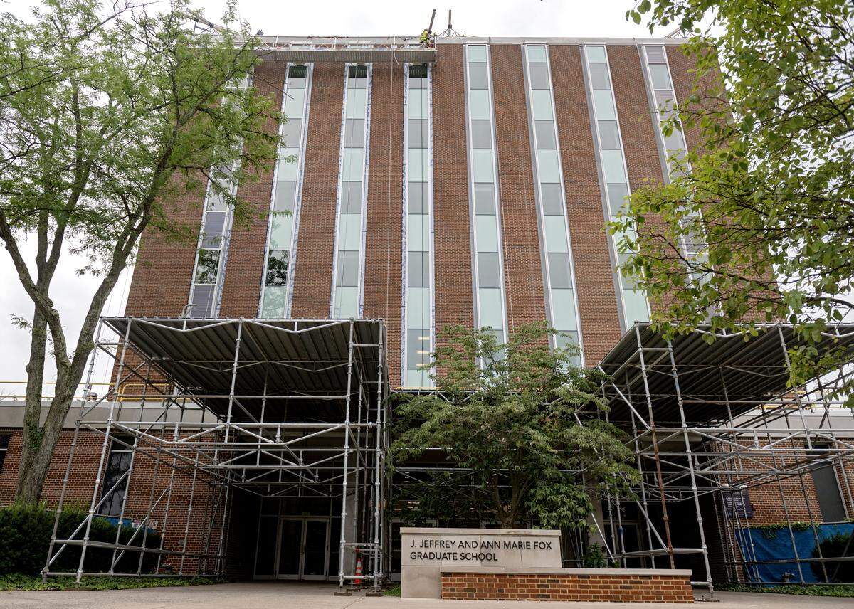 Renovations are underway at the Kern Building on the Penn State campus on Wednesday, Aug. 6, 2025.  