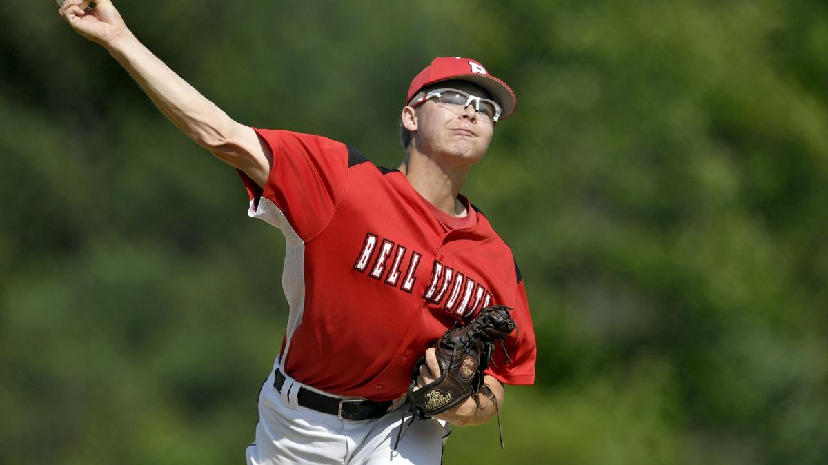 Bellefonte’s Ashton Wetzler pitches during the game against Blackhawk in the PIAA 4A tournament on Monday, June 3, 2019.