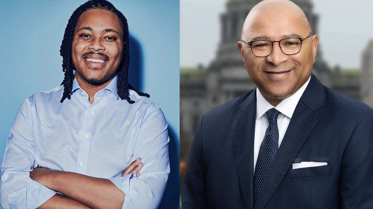 Auditor general candidates Malcolm Kenyatta (Democrat) and Tim DeFoor (Republican)