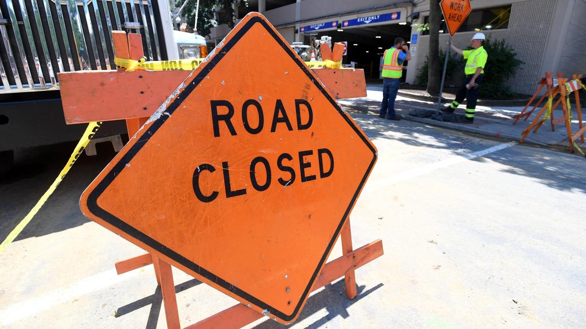 A water main break was reported on East Calder Way between South Allen Street and Humes Alley on Nov. 6, 2018.