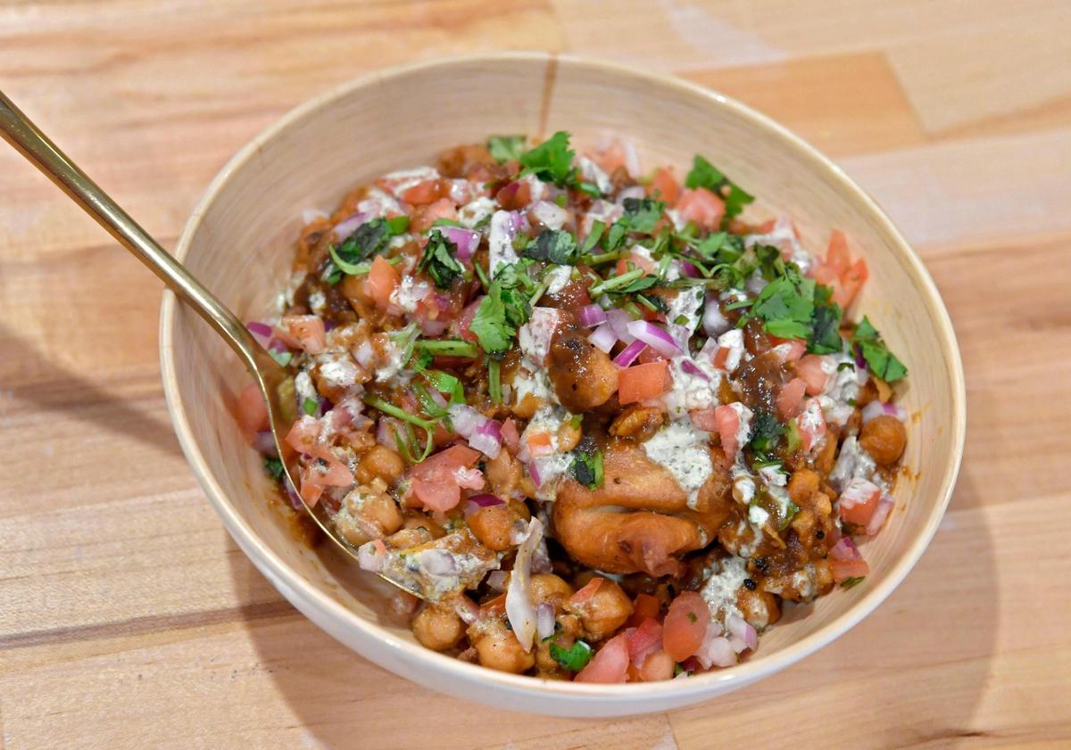 A Samosa Chaat Bowl at the new Cafe Alina located in Calder Way in downtown State College.
