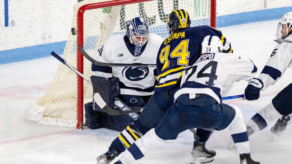 Penn State men’s hockey looks to improve goaltending in series against Michigan