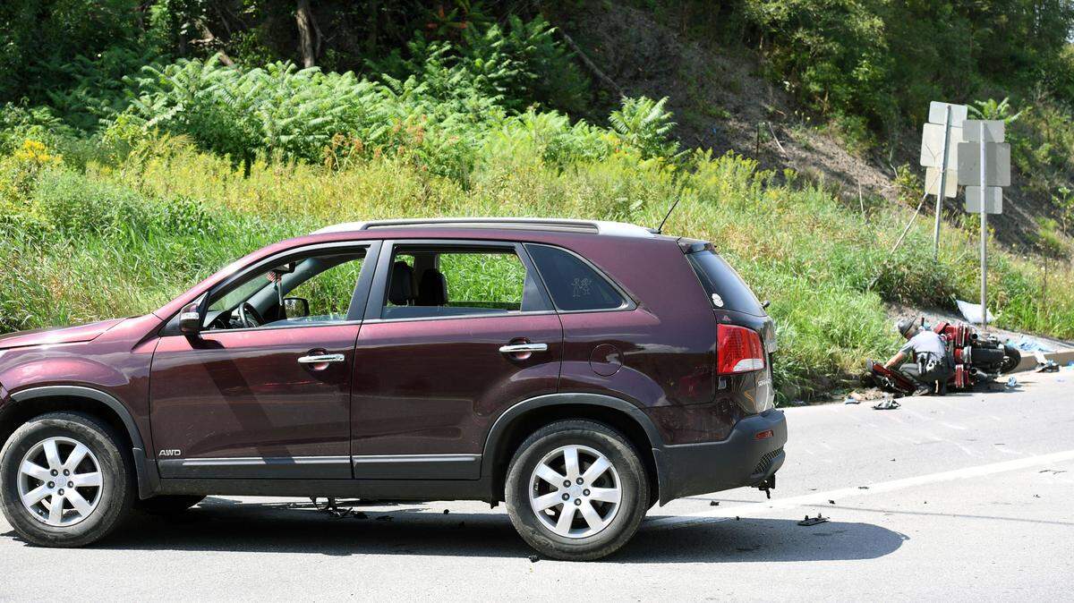 Two helicopters were called to the scene of a two-vehicle crash Wednesday afternoon in Potters Mills Gap.