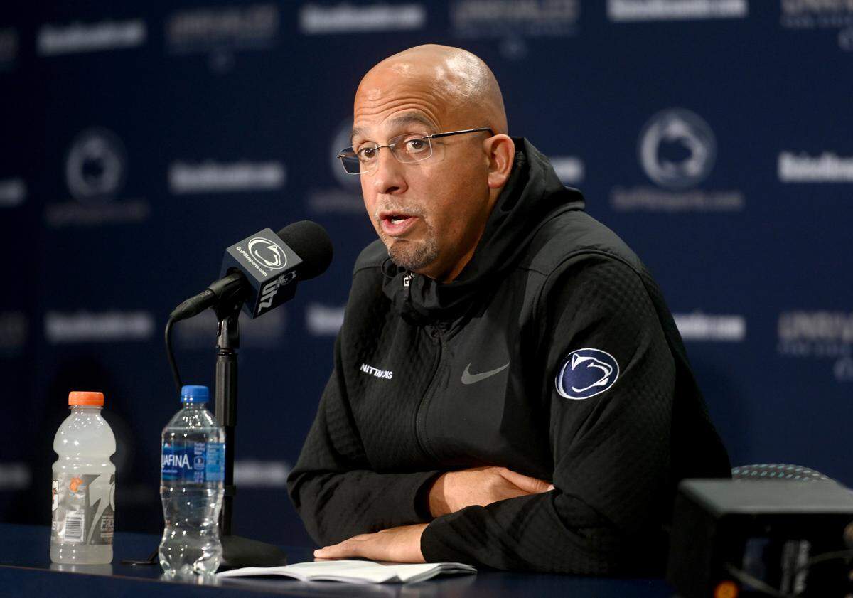 Penn State football coach James Franklin during his weekly press conference on Tuesday, Nov. 1, 2022.