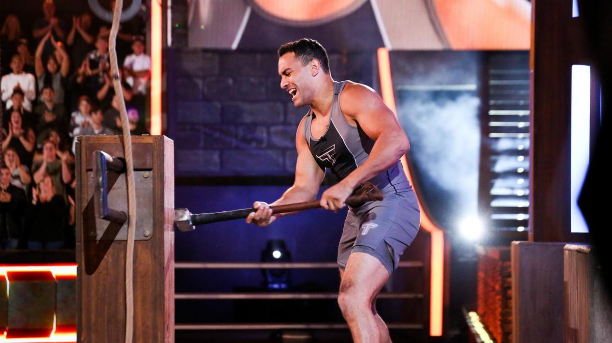 Former Penn State football player and Bellefonte athlete Tyler Lucas competes in Thursday night’s finale episode of NBC’s “The Titan Games.”